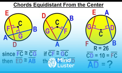 Geometry Ch 6 Circles 11 of 39 Chords Equidistance From the Center