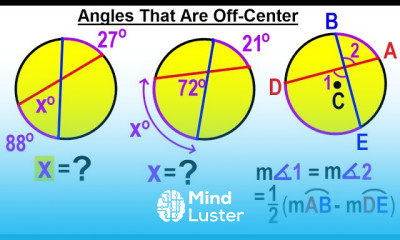 Geometry Ch 6 Circles 21 of 39 Angles That Are Off Center