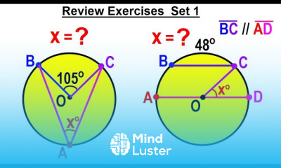 Geometry Ch 6 Circles 28 of 39 Review Exercise Set 1 of 12