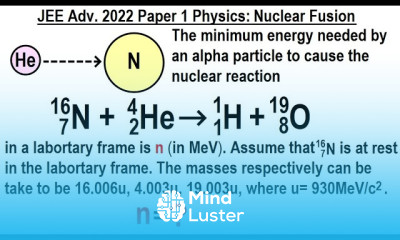 JEE Advanced Physics 2022 Paper 1 2 Nuclear Physics Nuclear Fusion