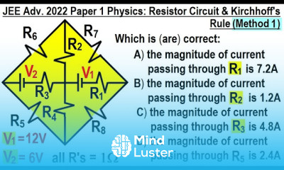 JEE Advanced Physics 2022 Paper 1 10 Resistor Circuit and Kirchhoff s Rule Method 1
