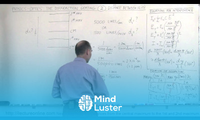 Physics Optics Diffraction Grating 2 of 7 Distances Between Slits