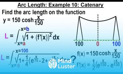 Calculus 2 Ch 18 Arc Length of Curves 14 of 18 Example 10 Catenary