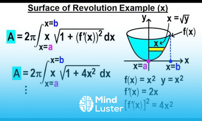 Learn Calculus 2 Ch 19 Surface Area of Revolution 4 of 11 Surface of ...