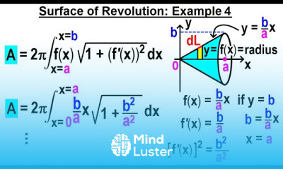 Learn Calculus 2 Ch 19 Surface Area of Revolution 10 of 11 Example 4 ...