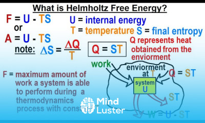 Physics 23 5 Chemistry Thermodynamic Potentials 4 of TBD What is Helmholtz Free Energy