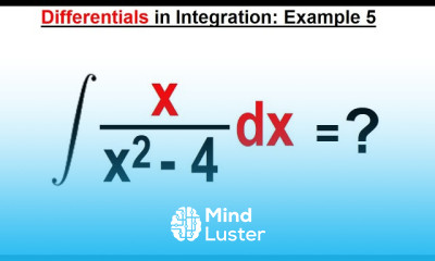 Calculus 2 Ch 1 5 Differentials in Integration 6 of 10 Example 5