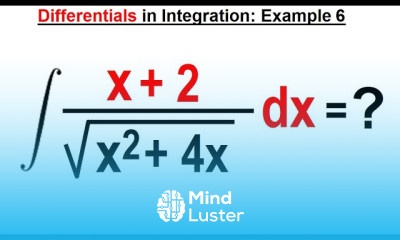 Calculus 2 Ch 1 5 Differentials in Integration 7 of 10 Example 6
