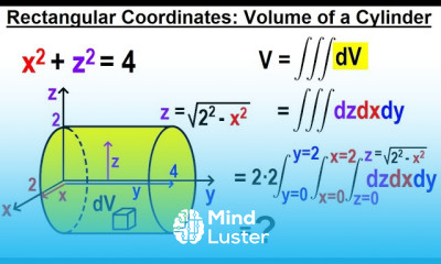 Calculus 3 Ch 13 1 Triple Integrals 10 of TBD Volume of a Cylinder