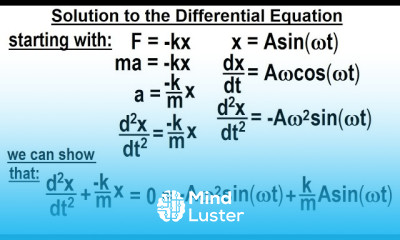 Physics Ch 16 1 Simple Harmonic Motion with Damping 3 of 20 Solution to Differential Equation
