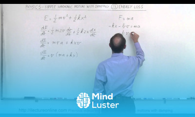Physics CH 16 1 Simple Harmonic Motion with Damping 20 of 20 Energy Loss