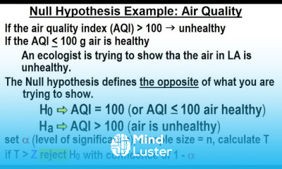 Learn Statistics Ch 9 Hypothesis Testing 15 of 35 Null Hypothesis ...