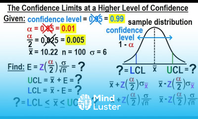 Statistics Ch 9 Hypothesis Testing 28 of 35 Confidence Limits at a Higher Level of Confidence