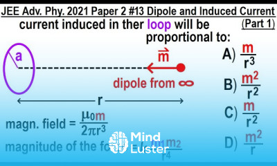 JEE Advanced Physics 2021 Paper 2 13 Dipole and Induced Current Part 1