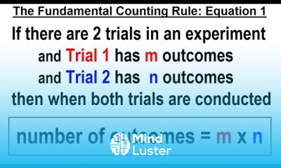 Statistics Ch 8 Combinations and Permutations 3 of 22 The Fundamental Counting Rule Equation 1