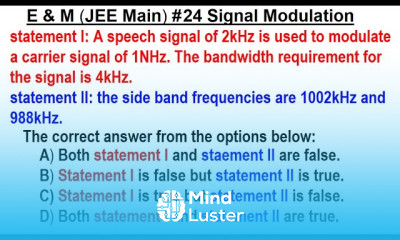 JEE Main Physics E M 24 Signal Modulation