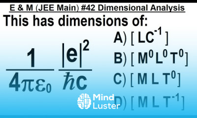 JEE Main Physics E M 42 Dimensional Analysis