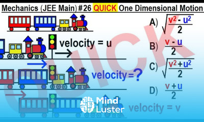 JEE Main Physics Mechanics 26 QUICK One Dimensional Motion