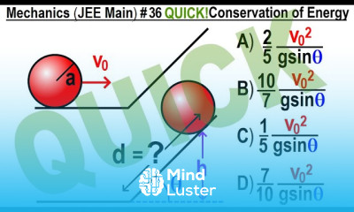 JEE Main Physics Mechanics 36 QUICK Conservation of Energy