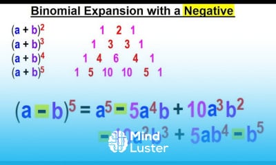 Algebra Ch 49 Binomial Theorem 13 of 18 Binomial Expansion with a Negative