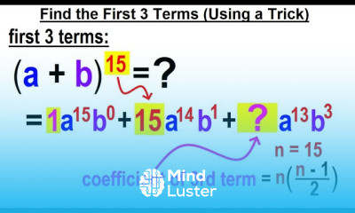 Algebra Ch 49 Binomial Theorem 15 of 18 Find the First 3 Terms USING A TRICK