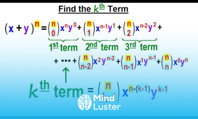 Algebra Ch 49 Binomial Theorem 17 of 18 Find the kth Term