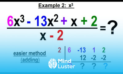 Algebra Ch 50 Synthetic Division 4 of 16 Example 2 x 3 Cubic Function