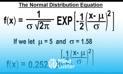 Statistics Ch 6 The Normal Probability Distribution 9 of 28 The Normal Distribution Equation