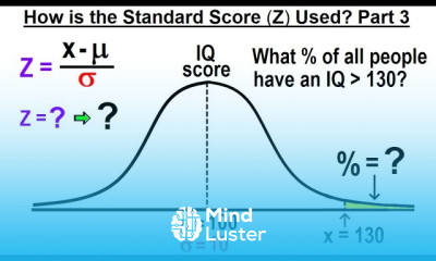 Statistics Ch 6 The Normal Probability Distribution 15 of 28 Using the Standard Score Z Part 3