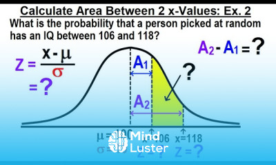 Statistics Ch 6 The Normal Probability Distribution 18 of 28 Find Area Between 2 x Values Ex 2