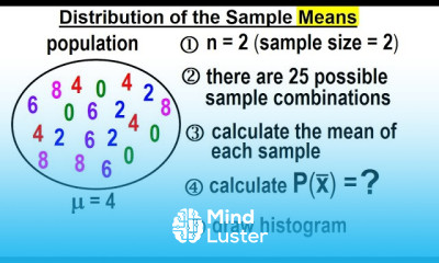 Statistics Ch 7 Sample Variability 7 of 14 Distribution of the Sample Means