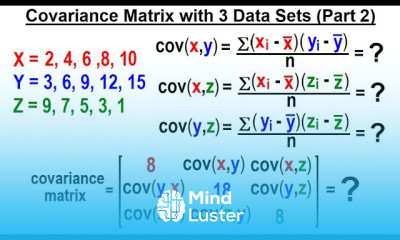 Covariance 11 of 17 Covariance Matrix with 3 Data Sets Part 2