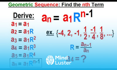 Algebra Ch 48 Sequences and Series 26 of 34 Geometric Sequence Find the nth Term
