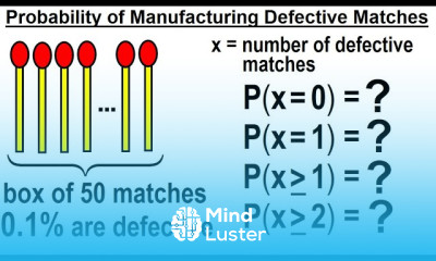 Statistics Ch 5 Discrete Random Variable 23 of 27 Probability of Manufacturing Defective Matches