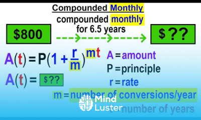 Algebra Ch 46 Exponential Functions 5 of 12 Solve Compounded MONTHLY Word Problem
