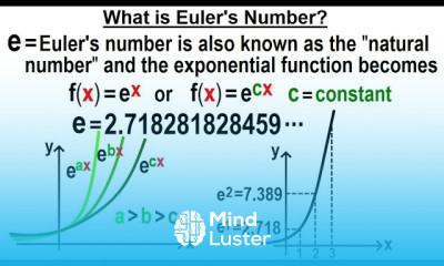 Algebra Ch 46 Exponential Functions 7 of 12 What is Euler s Number