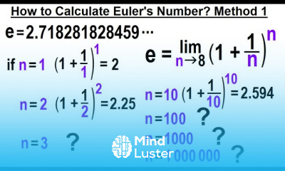 Algebra Ch 46 Exponential Functions 8 of 12 How to Calculate Euler s Number Method 1