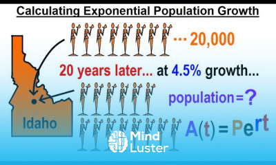Algebra Ch 46 Exponential Functions 12 of 12 Calculating Exponential Population Growth