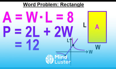 Algebra Ch 41 Solving Non Linear System of Eqns 8 of 10 Word Problem Rectangle