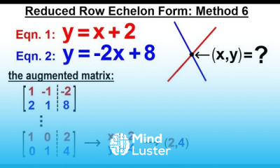 Algebra Ch 34 Solving System of Linear Equations 11 of 31 Reduced Row Echelon Form Method 6