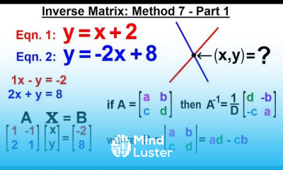 Algebra Ch 34 Solving System of Linear Equations 12 of 31 Inverse Matrix Method 7 Part 1