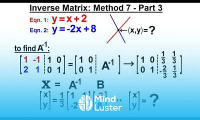 Algebra Ch 34 Solving System of Linear Equations 14 of 31 Inverse Matrix Method 7 Part 3