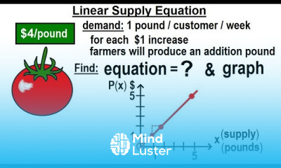 Algebra Ch 32 Application of Linear Equations 10 of 11 Linear Supply Equation