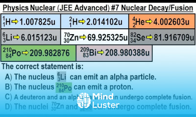 JEE Advanced Physics 2013 Paper 2 11 7 Nuclear Decay Fusion