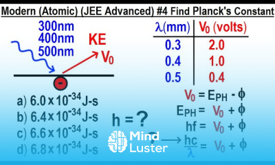 JEE Advanced Physics 2016 Paper 1 1 4 Find Plancks Constant