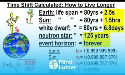 Astronomy General Relativity 16 of 17 How to Live Longer Gravitational Time Shift Calculated