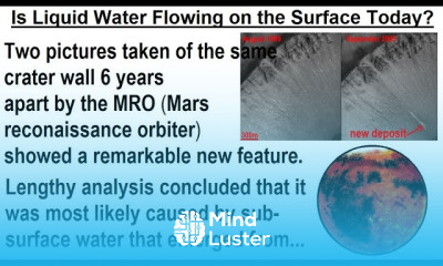 Astronomy Ch 12 Mars 27 of 62 Is Liquid Water Flowing on te Surface of Mars Today
