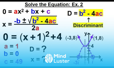 Algebra Ch 27 The Discriminant 4 of 11 Solve the Equation Ex 2