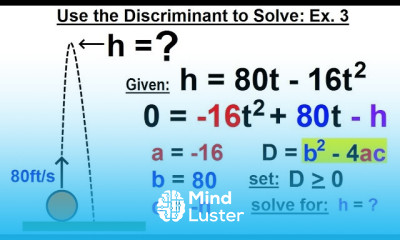 Algebra Ch 27 The Discriminant 9 of 11 Use the Discriminant to Solve Ex 3