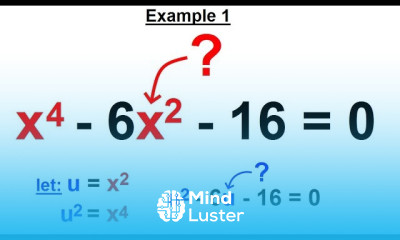 Algebra Ch 28 Quadratic Equation Special Types 2 of 8 Example 1